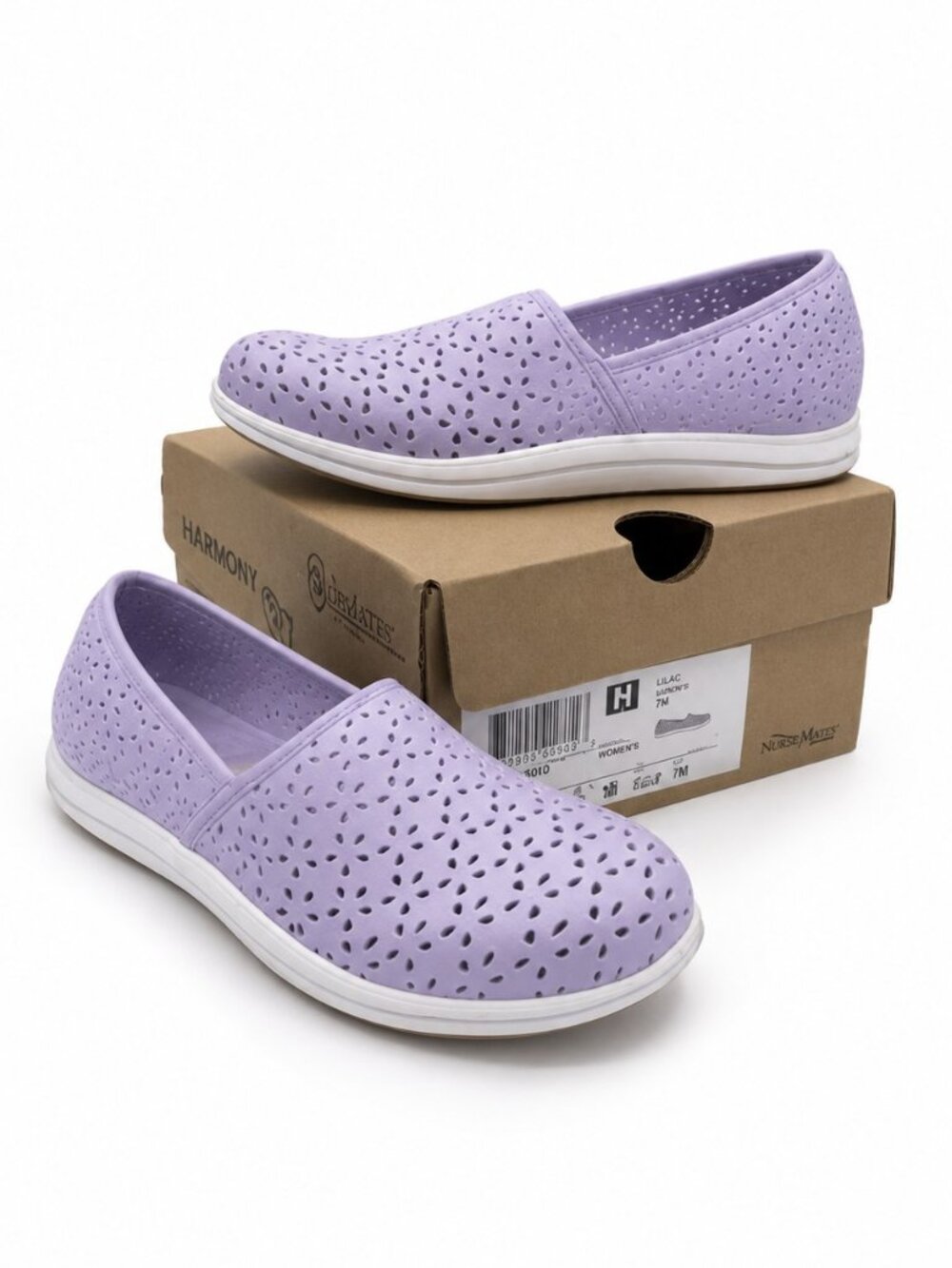 NWOT Clarks Breeze Emily Lilac Slip On Flats Size 8 Comfort Shoes